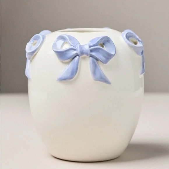 Anthropologie Clara Bow VaseGlossy BlueSmallNIB